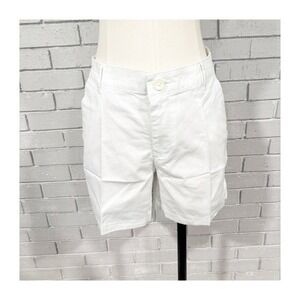 Amazon Essentials Womens White‎ Chino Shorts Size 6 Mid Rise Cotton